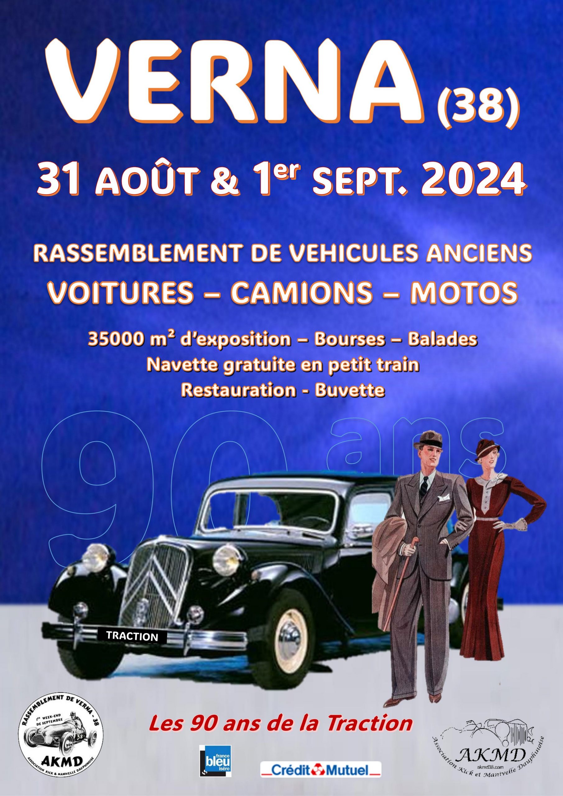 Saint-Christophe-en-Brionnais. 11e exposition de véhicules anciens du  Brionnais Rétro Automobile